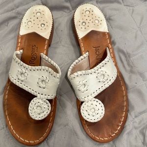 Jack Roger’s White Jack Flat Sandal Size 7